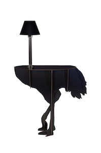Zoomorphic Furniture: Diva Lucia illuminated ostrich wall console