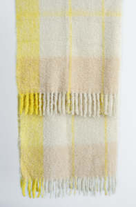 Twist Frame Throw - Natural/Lemon