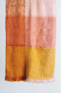 Size Throw 200cm X 130cm: Ezcaray Throw - Yellow/Rust