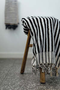 Essential Items: Black Stripe Bath Towel