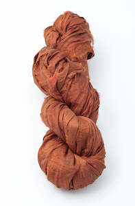 Silk Sari Ribbon - Amber