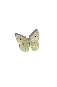 Claw Clip - Cabbage Butterfly Green/White