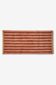 Bonnie And Neil: Stripe Terracotta Long Bath Mat