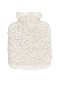 new zealand short wool hot water bottle - pearl