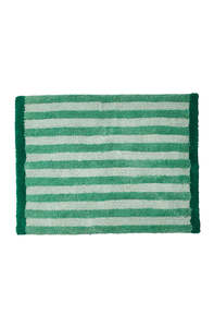 Bonnie And Neil: Stripe Reversible Green Bath Mat
