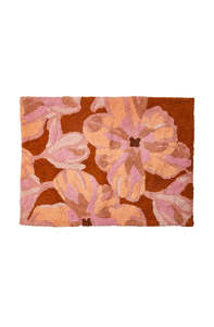 Dutch Floral Pink Bath Mat