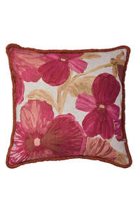 Bonnie And Neil: Wild Pansy Pink Cushion