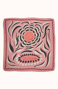 Silk Scarf - Forget-Me-Not Rose - Square