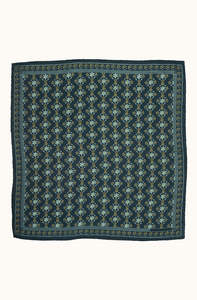 Silk Scarf - Natasha Marine - Square