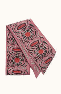 Gifts Under 60: Silk Scarf - Camelia Rose Pink - Bandeau