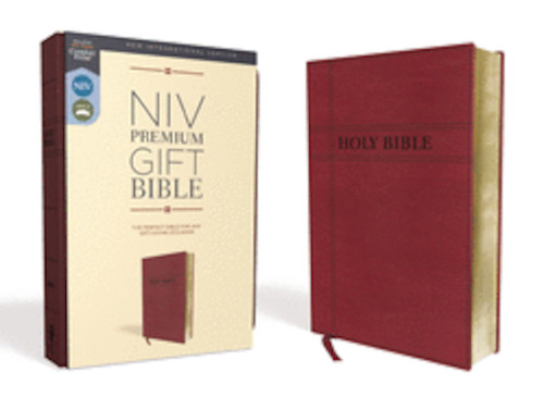 Products: NIV Premium Gift Bible, Leathersoft, Burgundy, Red Letter Edition, Comfort Print