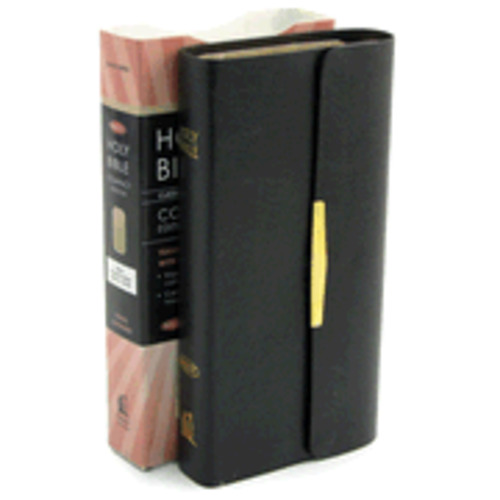 Products: NKJV Classic Companion Bible, Bonded Leather Black, with snap-flap