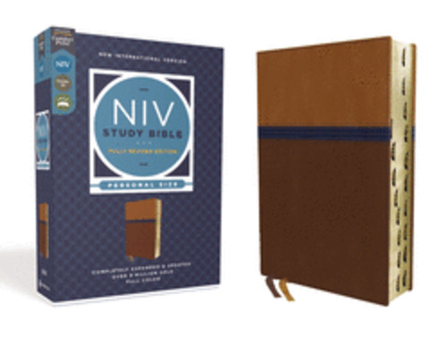NIV Study Bible, Fully Revised Edition, Personal Size, Leathersoft, Brown/Blue, &hellip;