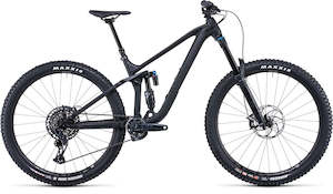 Enduro Mountain Bikes: Cube Stereo 170 Pro 29 2022 - Black Anodized