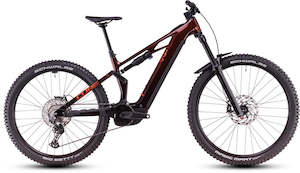 Electric Mountain Bikes: Cube Stereo Hybrid ONE77 HPC Race 800 liquidorange´n´orange