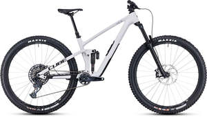 Full Suspension Enduro Mountain Bikes: Cube Stereo One55 C62 Race Lightgrey'n'grey