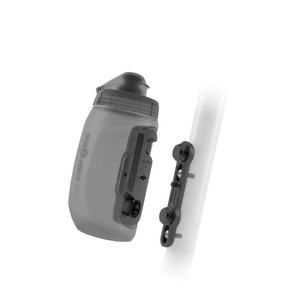 Bottles Cages Adapters: Fidlock Twist 450ml Bottle Set With Fidlock Logo Front-Transparent Black