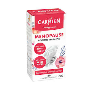Carmién Menopause with Raspberry Leaf Rooibos Tea (20 Teabags)