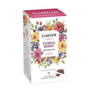 Carmien Rooibos Tea: Carmién Floral Berry Rooibos Tea (20 Pyramid Teabags)