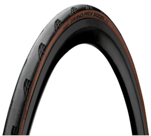 CONTINENTAL GP5000 CLINCHER FOLDING TYRE 700CX38 BLACK/TRANSPARENT