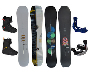 ADULT - EXECUTIVE RENTAL SNOWBOARD - FULL SET