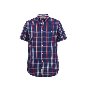 D555 Red Navy Check SS Shirt - D555 - Affordable European Fashion for Big Men - &hellip;