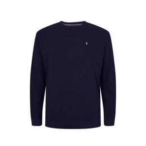 Products: NORTH 56 - Classic Crew Neck Sweat Textured Cotton Navy - Designed for big men Exclusively at Beggs Wairau - North 56 S24