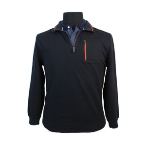 Products: CASA MODA - Cotton Mix Winter Weight Half Zip Sweat Top - Beggs Wairau - Casa Moda is one of Europes best brands for big men offering classic and fashion styles in quality fabrics - Casa Moda W20