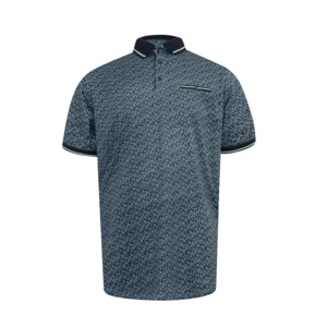 Products: D555 - Abstract Pattern Polo Blue - D555 - Affordable European Fashion for Big Men - Sizing up to 7XL - D555 S25