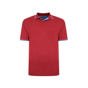 Products: KAM - Tipped Polo With Pocket Burg - KAM Denim Jeans offer big men a unique and generous fittings - Size 42inch up to 56inch waist - Kam S24