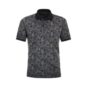 Products: CASA MODA - Leaf Cotton Polo Night Blue - Beggs Wairau - Casa Moda is one of Europes best brands for big men offering classic and fashion styles in quality fabrics - Casa Moda S24