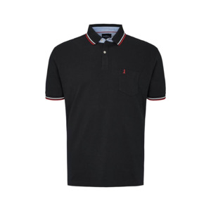 NORTH 56 - Classic Contrast Collar Polo Black - Designed for big men Exclusively&hellip;