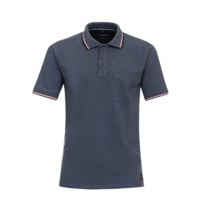 Products: CASA MODA - Stretch Cotton Mid Blue Polo - Beggs Wairau - Casa Moda is one of Europes best brands for big men offering classic and fashion styles in quality fabrics - Casa Moda S24