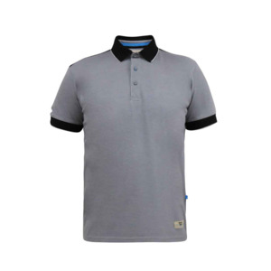 Products: D555 - Prinstead Pique Polo With Shoulder Detail Grey - D555 - Affordable European Fashion for Big Men - Sizing up to 7XL - D555 S23
