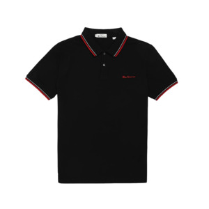 Products: BEN SHERMAN - Cotton Signature Logo Collar Trim Polo - This iconic brand is available for big men at Beggs Wairau and online - Ben Sherman GKUK