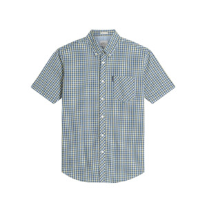 Products: BEN SHERMAN - Signature House Check SS Shirt Blue - This iconic brand is available for big men at Beggs Wairau and online - Ben Sherman S25