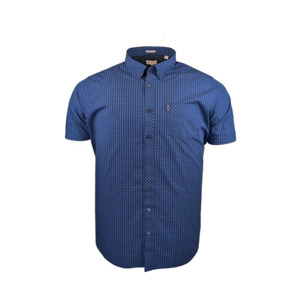 Products: BEN SHERMAN - Gingham Dark Royal - This iconic brand is available for big men at Beggs Wairau and online - Ben Sherman W25