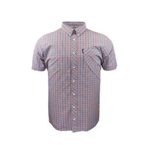 Products: Ben Sherman Sig House check SS Shirt Pale Blue