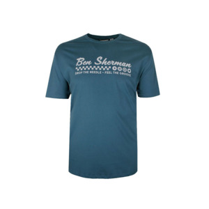 Ben Sherman Feel The Grove Tee – Teal Big Men's T-Shirts at Beggs