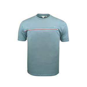 Ben Sherman Core Stripe Tee – Petrol Blue Big Men's Tee at Beggs