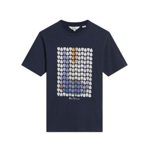 Products: BEN SHERMAN - Guitar Pick Tee Navy - This iconic brand is available for big men at Beggs Wairau and online - Ben Sherman W24