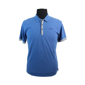 Products: Ben Sherman Pique Cotton Mod Stripe Detail Polo - This iconic brand is available for big men at Beggs Wairau and online - Ben Sherman S20