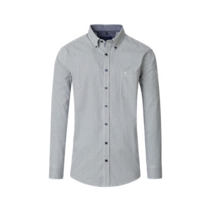Casa Moda Diamond Pattern LS Shirt Petrol - Beggs Wairau - Casa Moda is one of E&hellip;