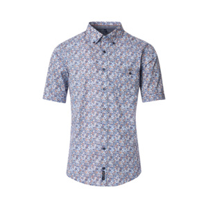 Casa Moda Multi Circle Pattern SS Shirt Blue - Beggs Wairau - Casa Moda is one o&hellip;