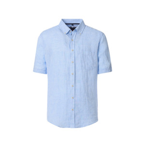 CASA MODA - Linen Short Sleeve Shirt Sky Blue - Beggs Wairau - Casa Moda is one &hellip;