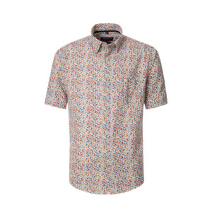 Products: CASA MODA - Linen Mix Leaf Pattern SS Shirt Garnet - Beggs Wairau - Casa Moda is one of Europes best brands for big men offering classic and fashion styles in quality fabrics - Casa Moda S25