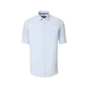 Products: CASA MODA - Linen Mix Striped SS Shirt Blue - Beggs Wairau - Casa Moda is one of Europes best brands for big men offering classic and fashion styles in quality fabrics - Casa Moda S25
