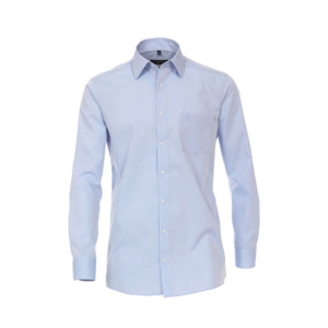 Products: Casa Moda Sky Blue Cotton Business Shirt - Beggs Wairau - Casa Moda is one of Europes best brands for big men offering classic and fashion styles in quality fabrics - Casa Moda S22