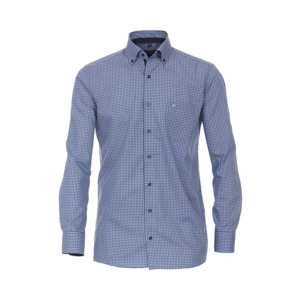 Products: CASA MODA - Small Check Business Shirt Blue - Beggs Wairau - Casa Moda is one of Europes best brands for big men offering classic and fashion styles in quality fabrics - Casa Moda S25
