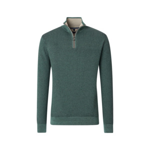 Products: CASA MODA - Quarter Zip Cotton Weave Sweatshirt Turquoise - Beggs Wairau - Casa Moda is one of Europes best brands for big men offering classic and fashion styles in quality fabrics - Casa Moda